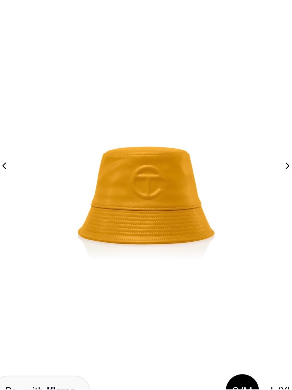 Telfar Mustard Yellow Embossed Logo Bucket Hat